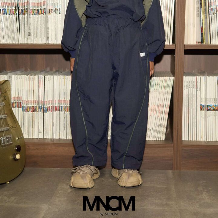 [MNCM] Side Line Wide Pants (Coordinatable Setup),Navy, medium image number 0