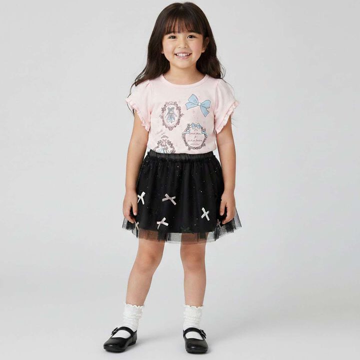 Ballet Motif Sleeve Frill T-Shirt,Light pink, medium image number 11