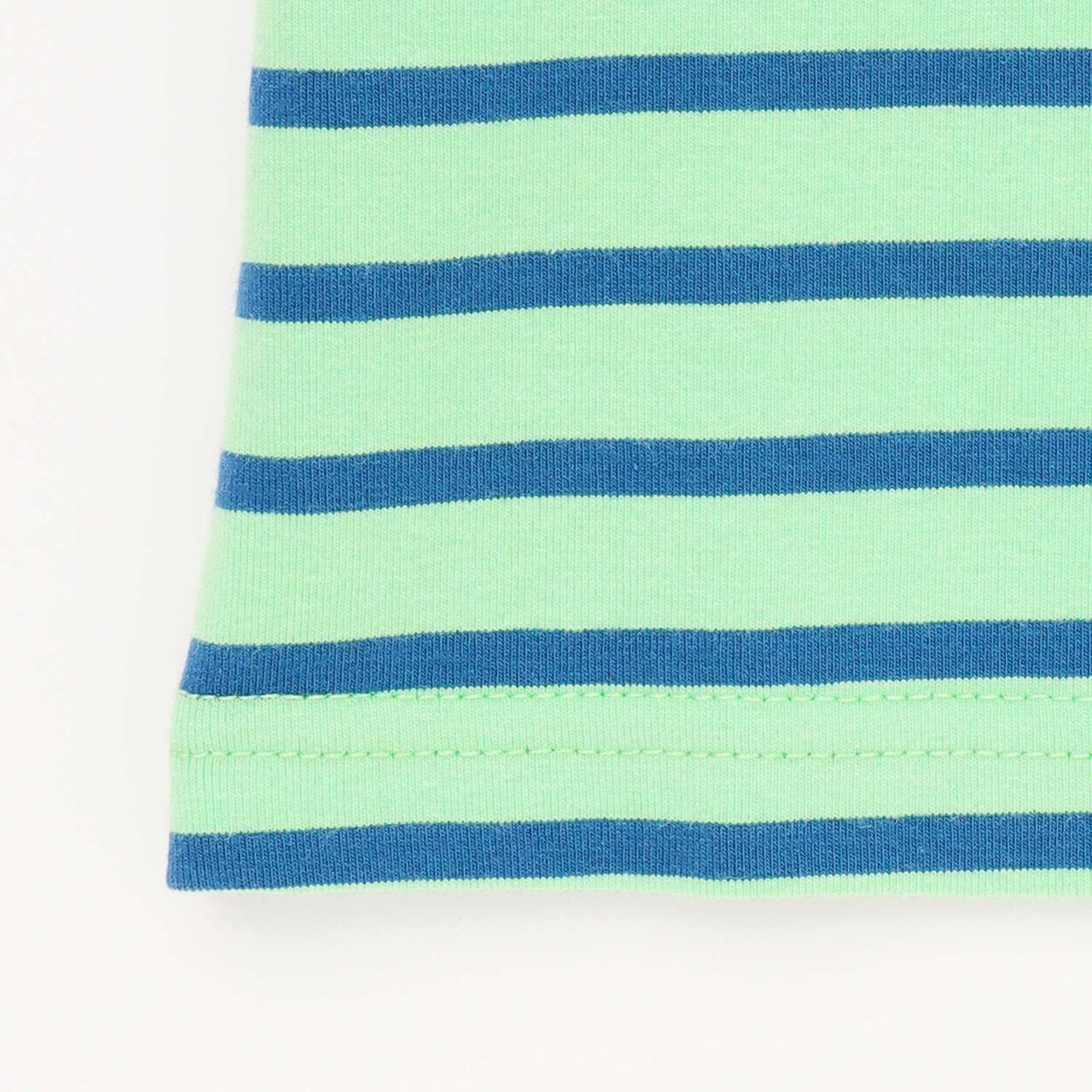[Popular Item Restocked] [Not Available at Physical Stores] Patch Stripe Pattern Short-Sleeve T-Shirt,Moss green, large image number 4