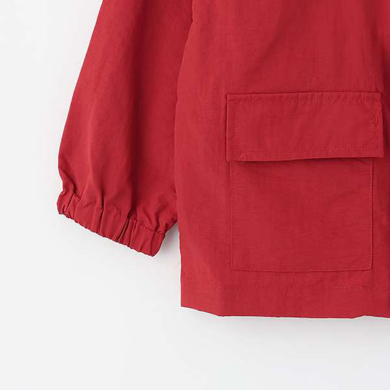 Stand Collar Windbreaker,Red, large image number 14