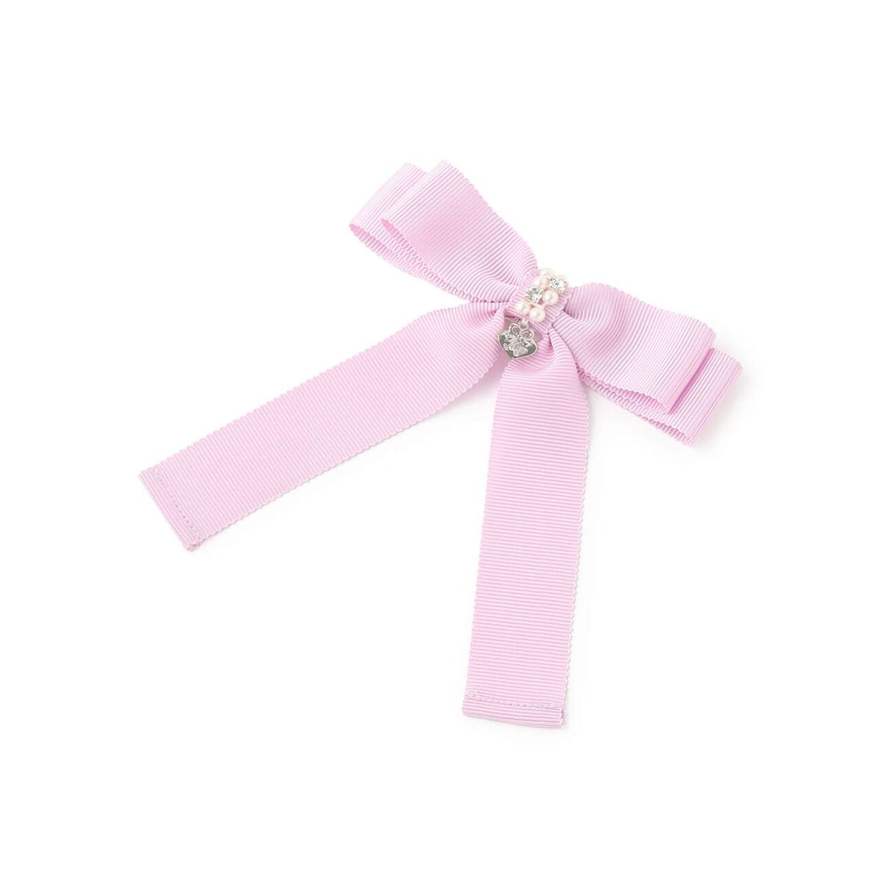 Ribbon Hair Clip,Light pink, large image number 0