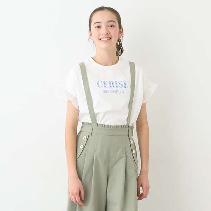 Sequined Logo T-Shirt,White, medium image number 0