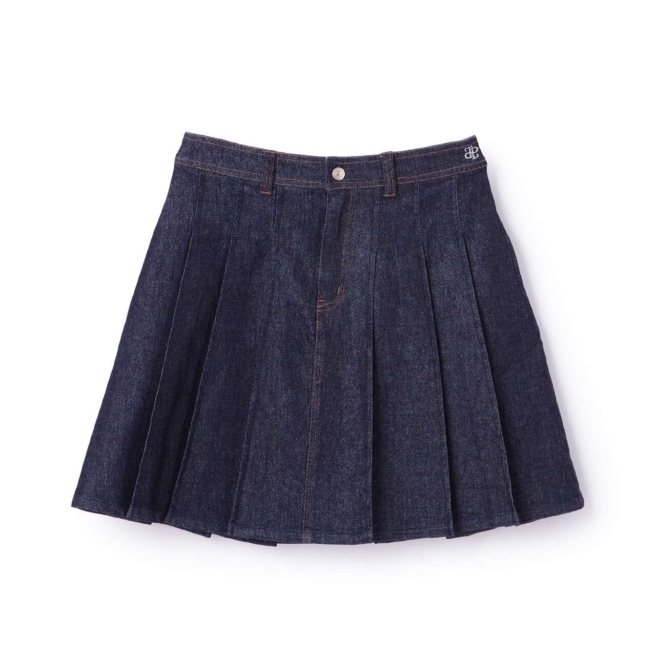 Lame Denim Skirt,Navy, large image number 11