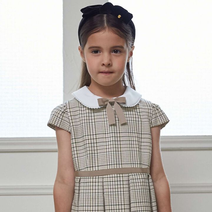 [Formal] Checkered OP + Scallop Trim JK Set,Beige, medium image number 6