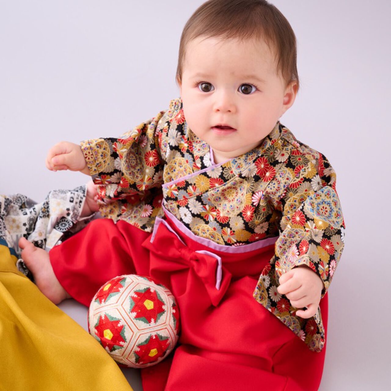 Girls' Hakama All-in-One,Red, large image number 2