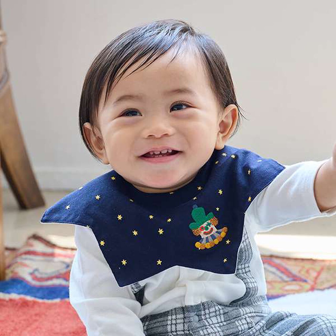 [Korobokkuru] Bib,Navy, large image number 0