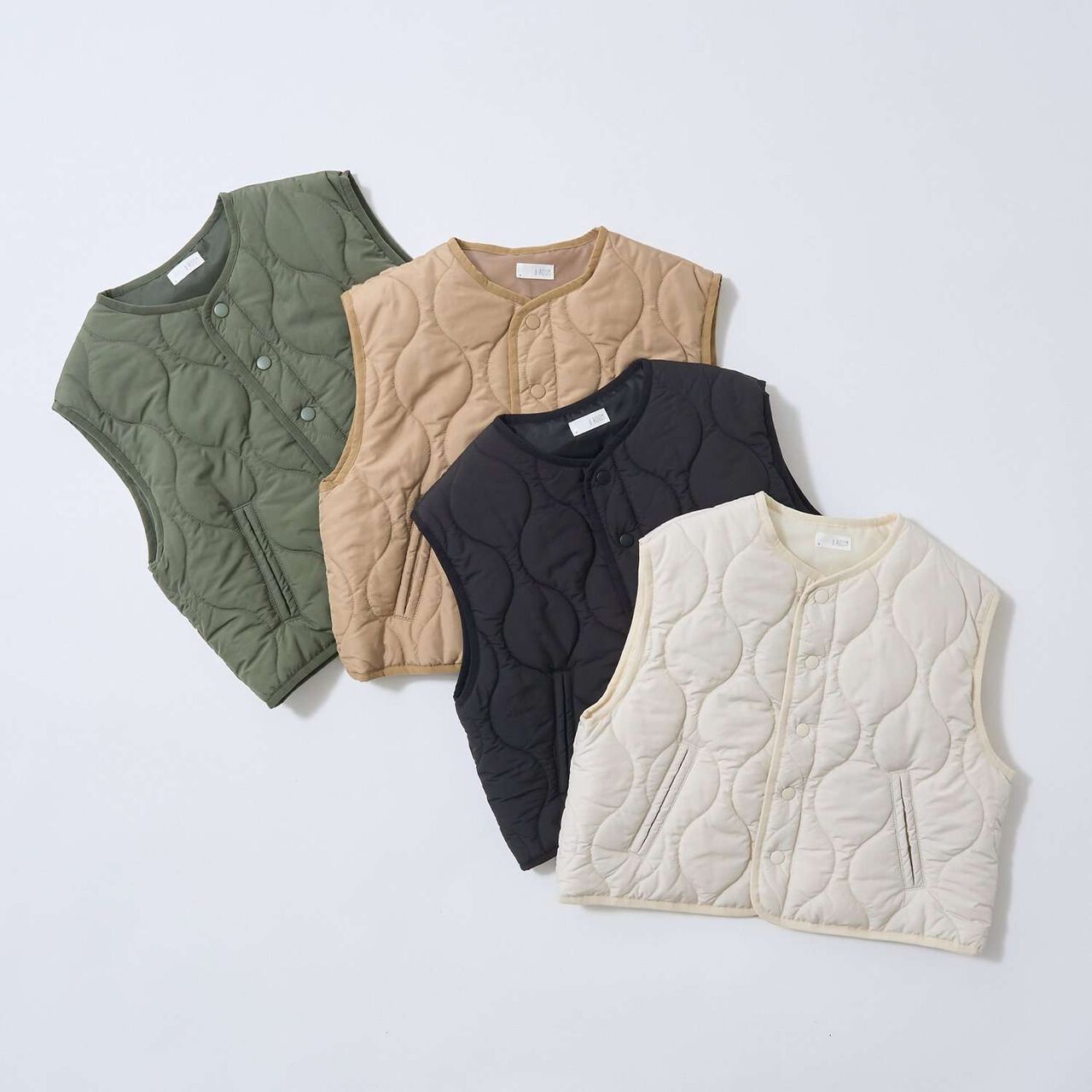 [Mix and Match Series] Quilted Vest,Ivory, large image number 16