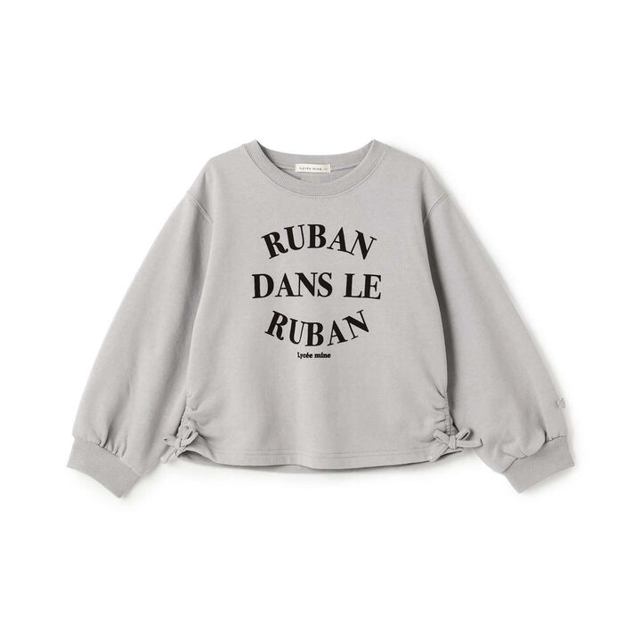 Goodbye Pills Fleece Side Gathered Logo Sweatshirt,Lavender, medium image number 5