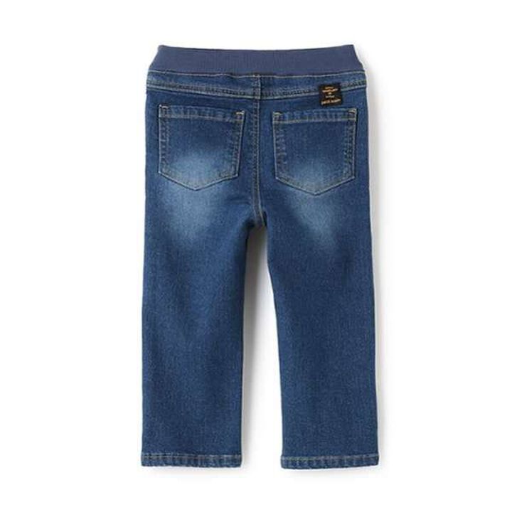 Wool Lined Denim Straight Pants,Blue, medium image number 11