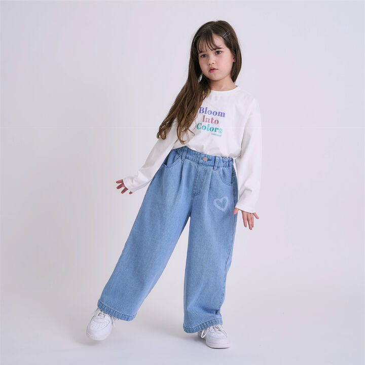 Graphic Assorted Denim Pants,Sax blue, medium image number 6