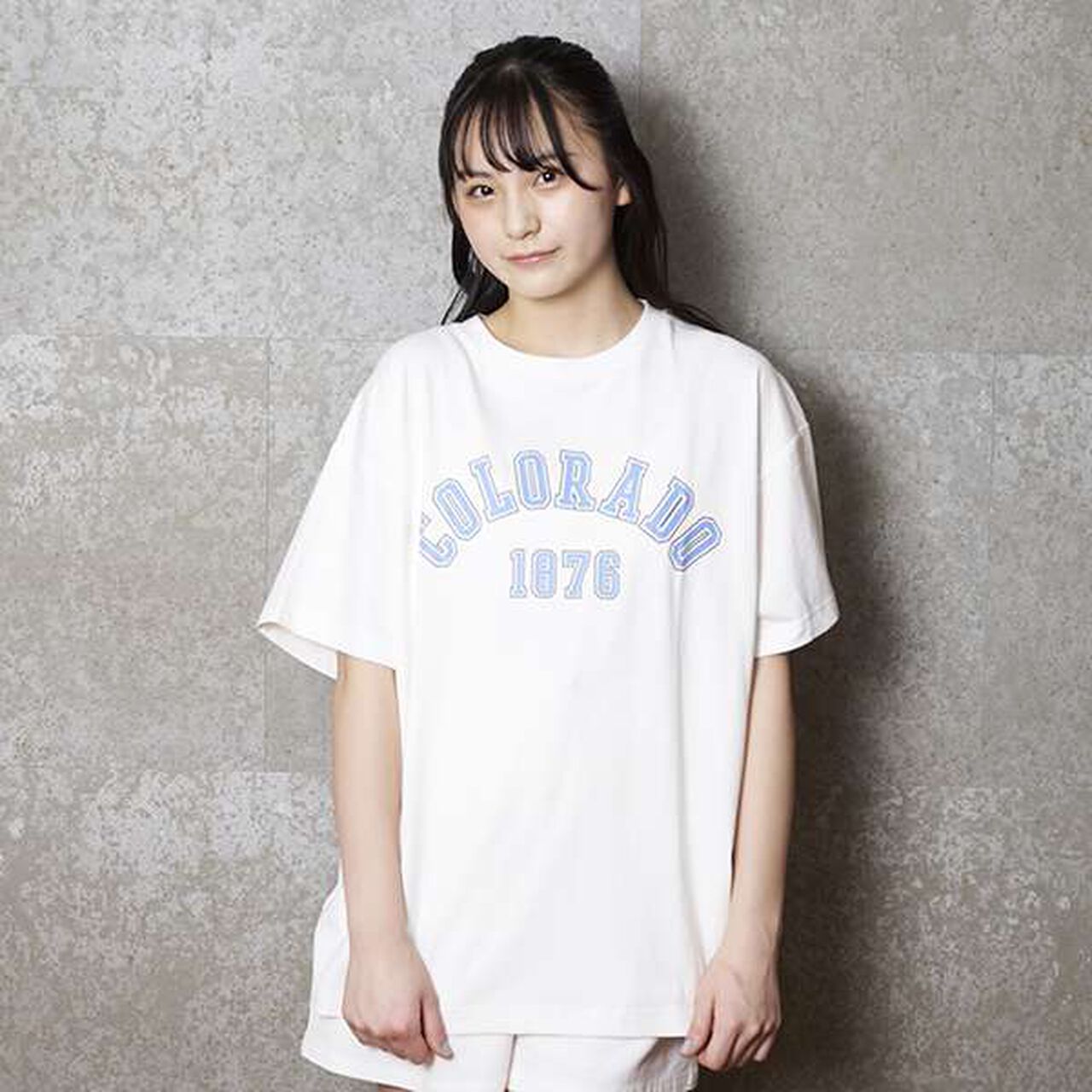 Loose Fit College T-Shirt,Smoke white, large image number 14