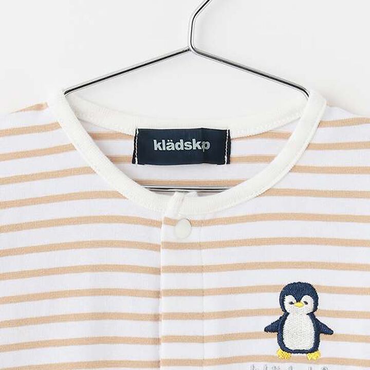 Animal Stripe Long-Sleeve 2-Way All-in-One,Mustard, medium image number 13