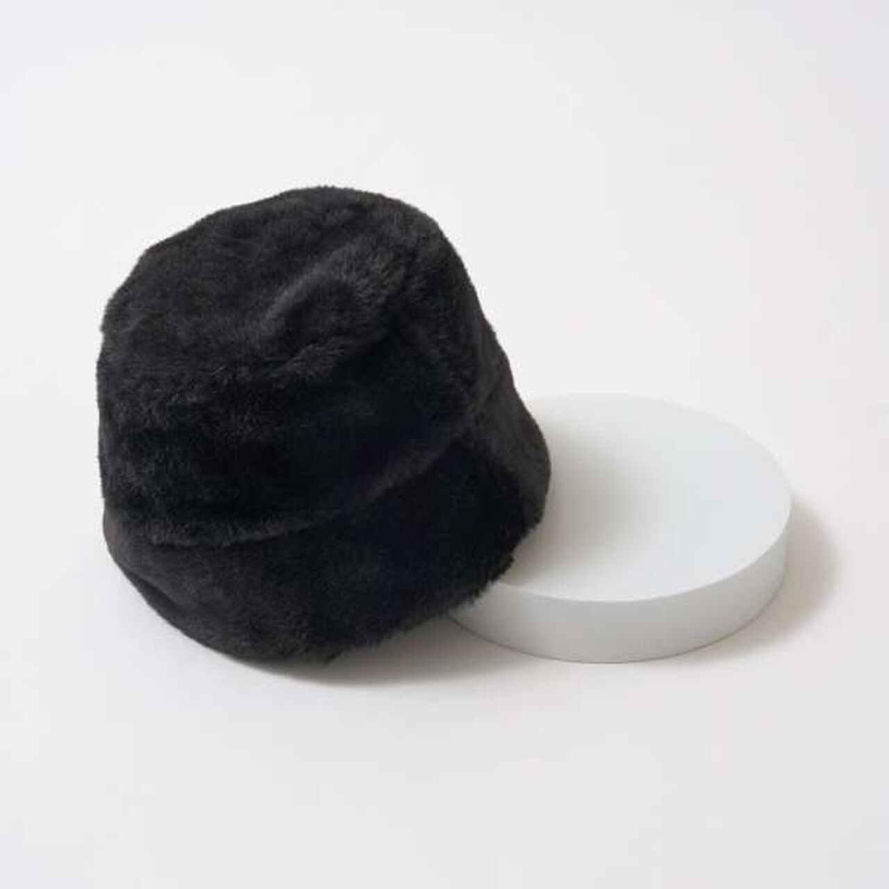 Faux Fur Bucket Hat,Black, large image number 7