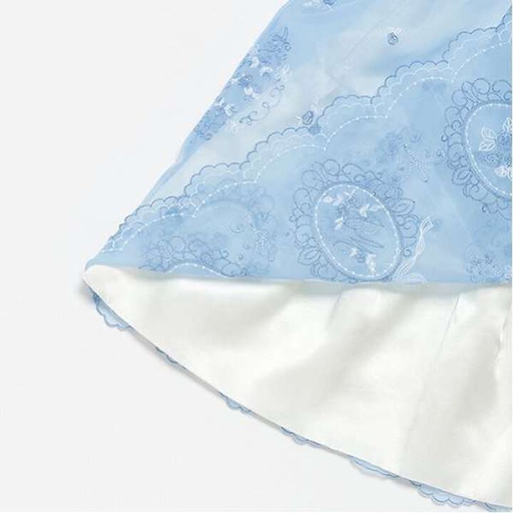 Rose Embroidery Organza One-Piece Dress,Black, medium image number 2