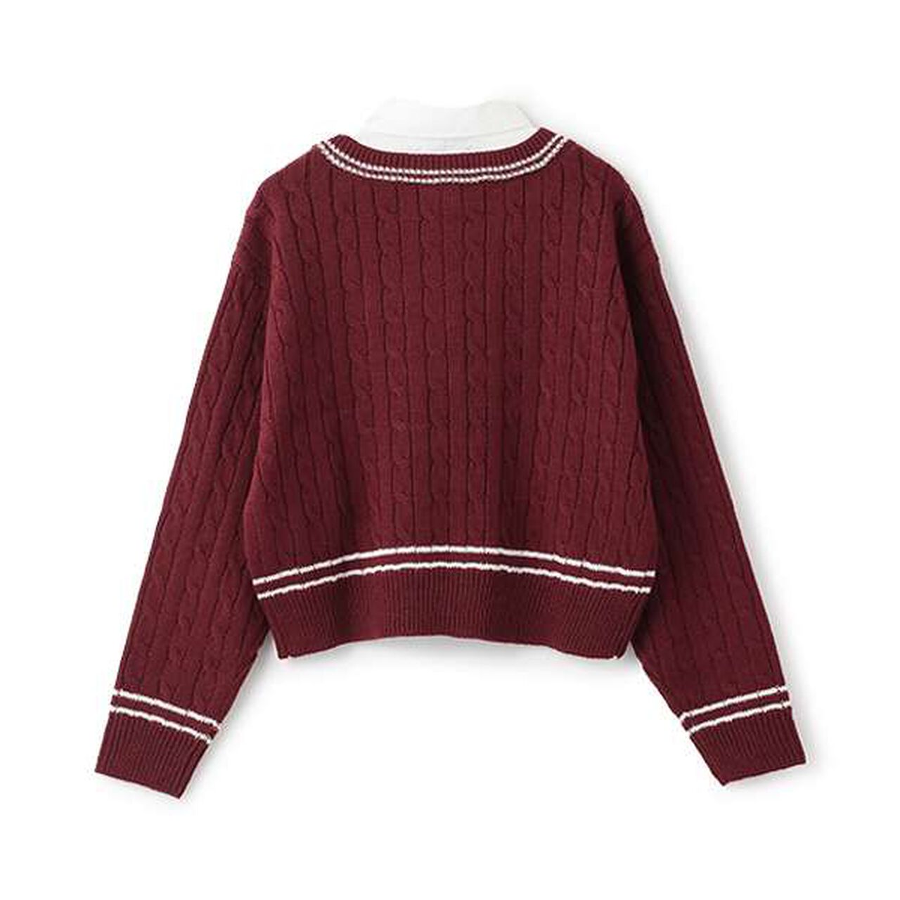 Layered Chille Knitwear,Ivory, large image number 1