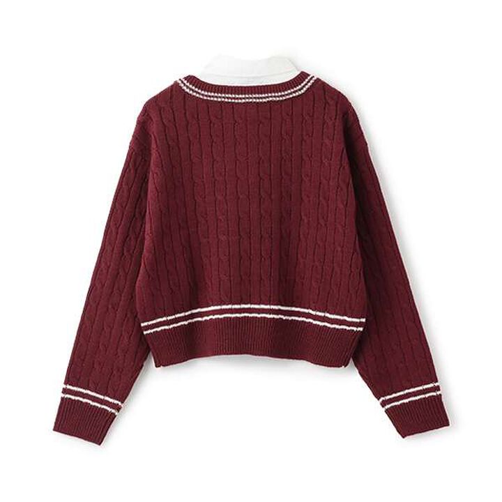 Layered Chille Knitwear,Ivory, medium image number 1