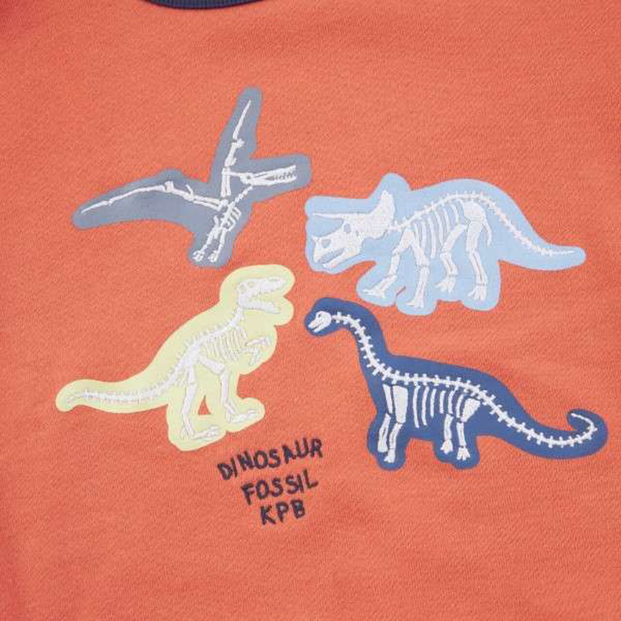 KP Boy Dinosaur Fossil Embroidered Sweatshirt [80-130],Blue, large image number 10