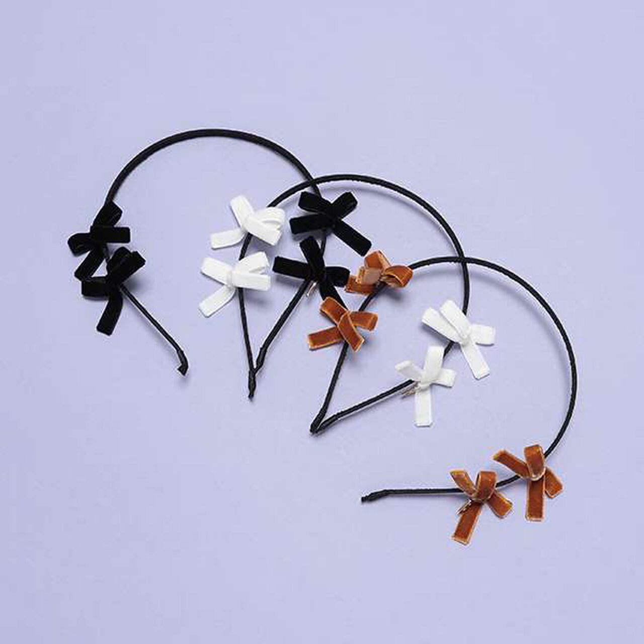 Velvet Ribbon Headband,Off white, large image number 4