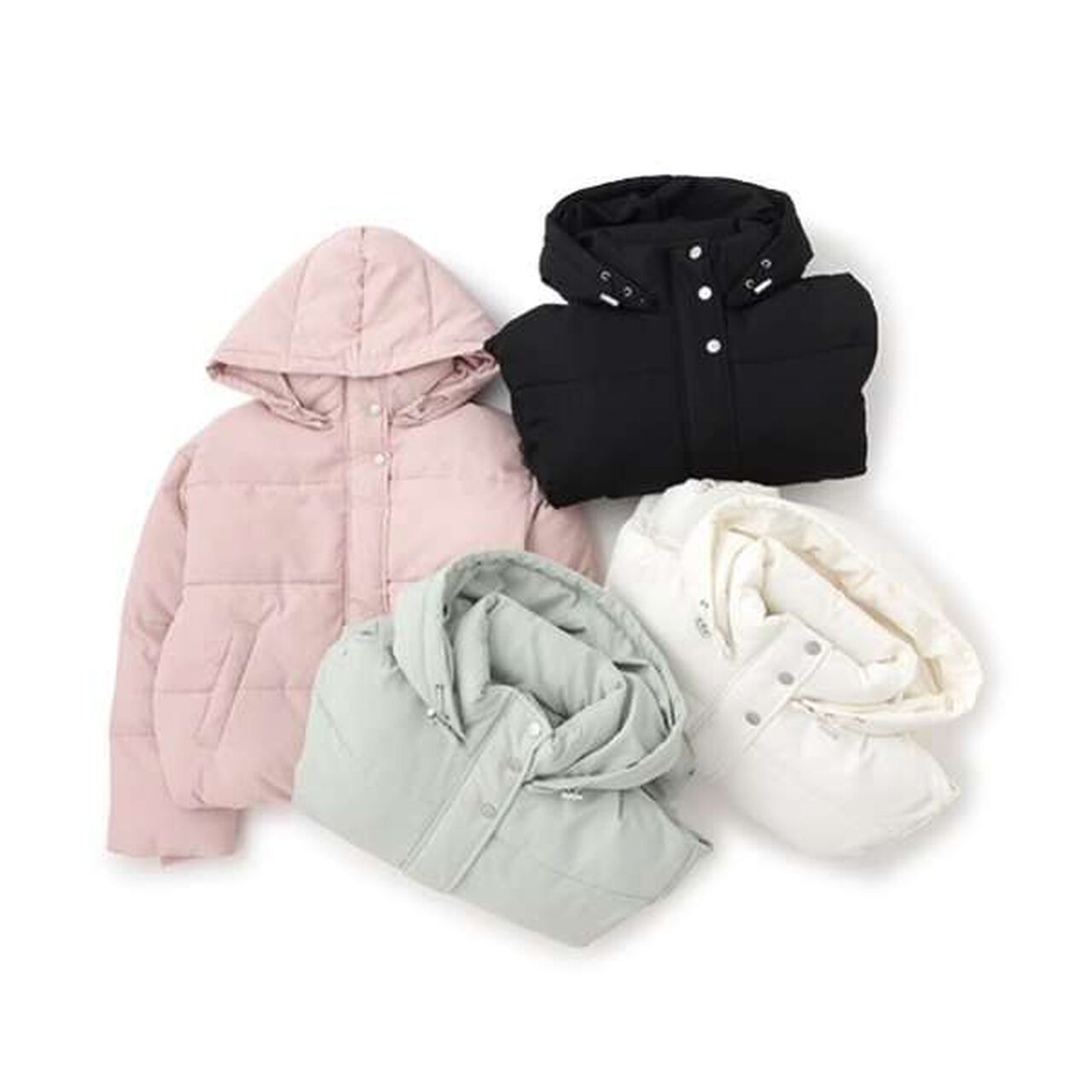 Puffy Short Jacket,Black, large image number 4