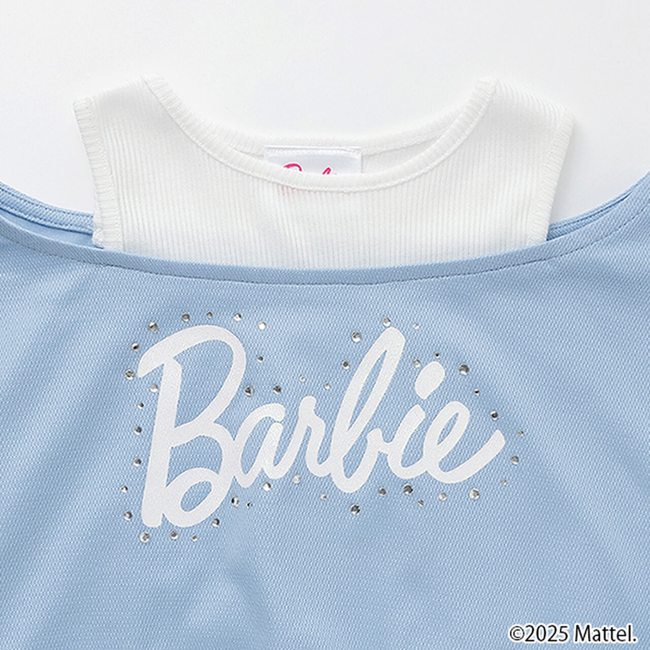 [Stain-resistant and Water-repellent] Layered Look T-Shirt [Barbie],Sax blue, large image number 2