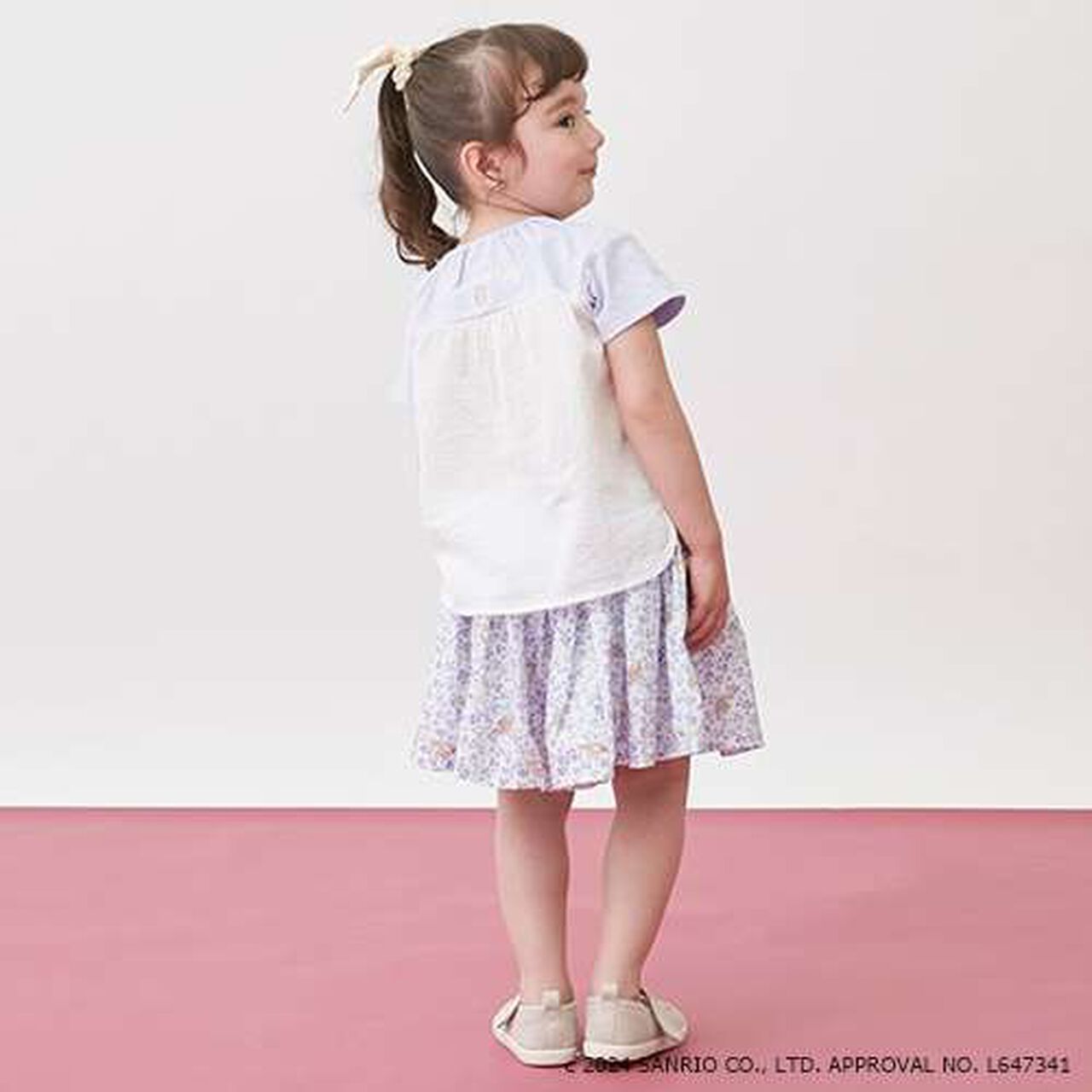 Sanrio Tuck Pleats Culottes,Sax blue, large image number 12