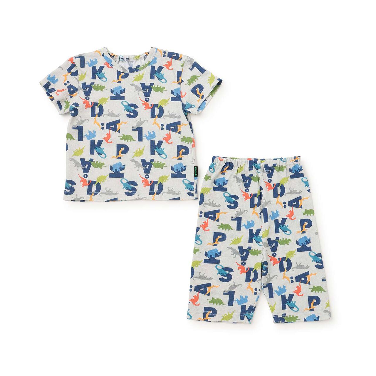 All-Over Pattern Short-Sleeve Loungewear,Sax blue, large image number 2