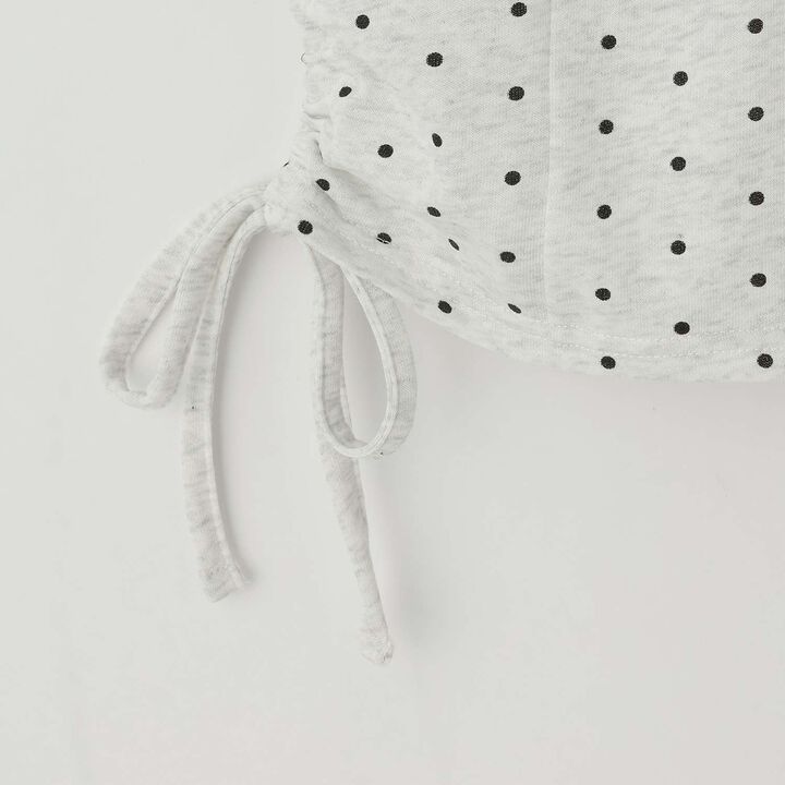 Drawstring Polka Dot Zip Parka,Smoke white, medium image number 12