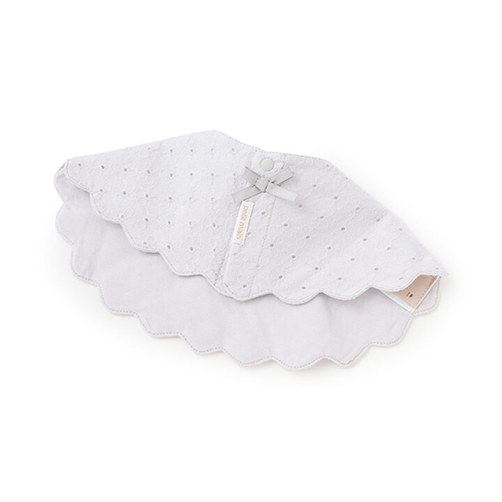 Waterproof Scallop Trim Bib,Blue gray, medium image number 1