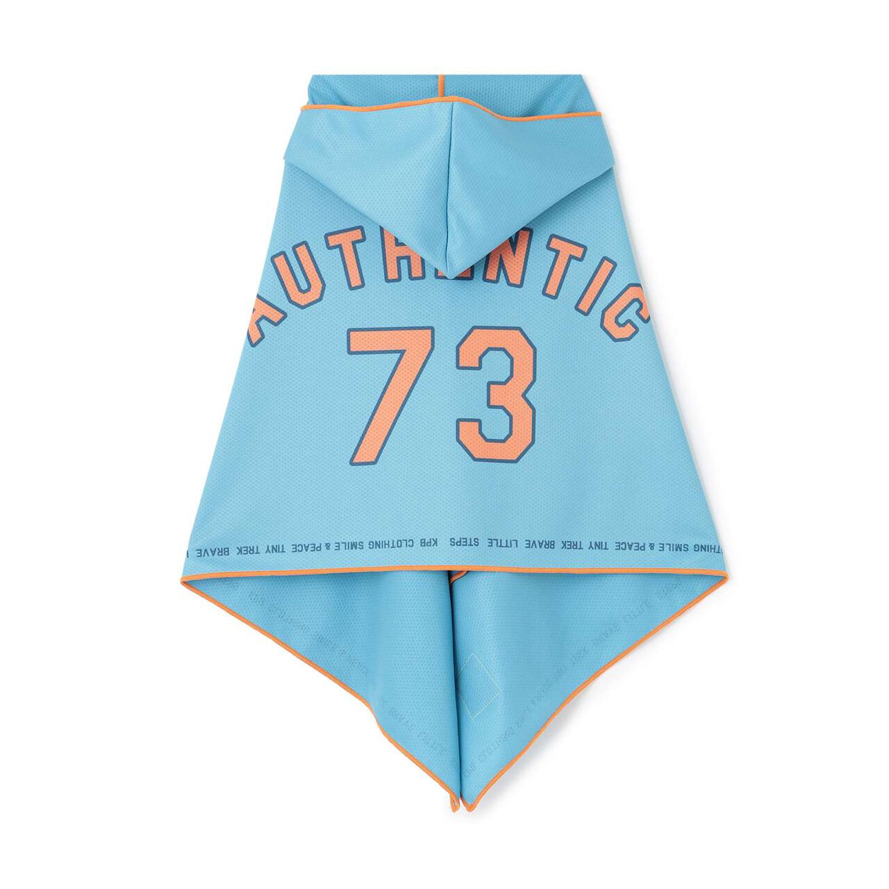 Hooded Mini Poncho,Blue, large image number 1