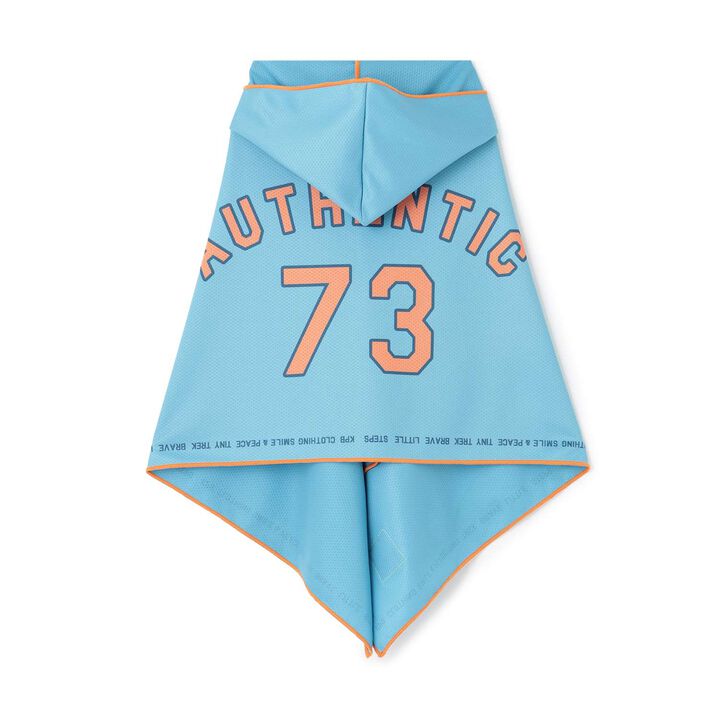 Hooded Mini Poncho,Blue, medium image number 1