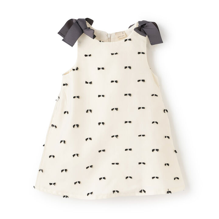 Link Shoulder Ribbon Jumper Skirt,Navy, medium image number 9