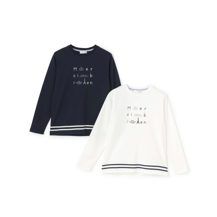 Eiffel Logo Long Sleeve T-Shirt,Off white, medium image number 8