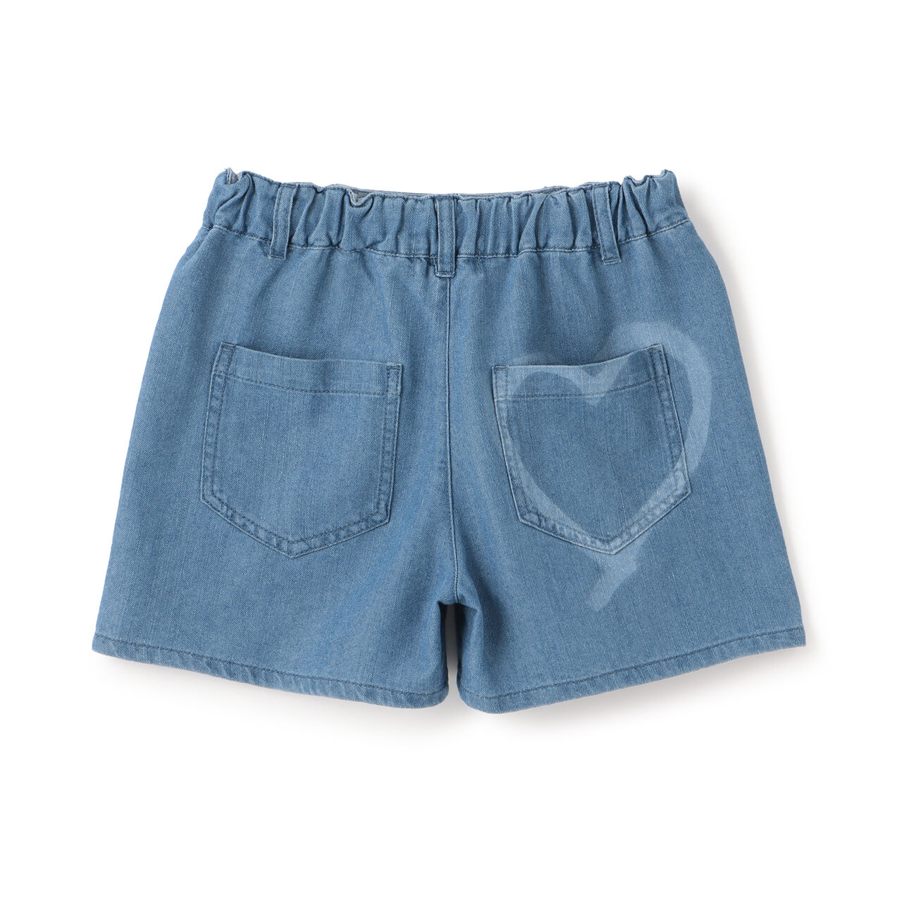 [Cool Touch] Heart Spray Denim Shorts,Gray, large image number 1