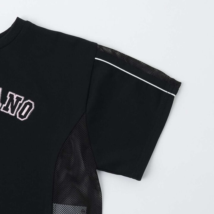 Mesh Panel T-Shirt & Tank Top Set,Black, medium image number 5