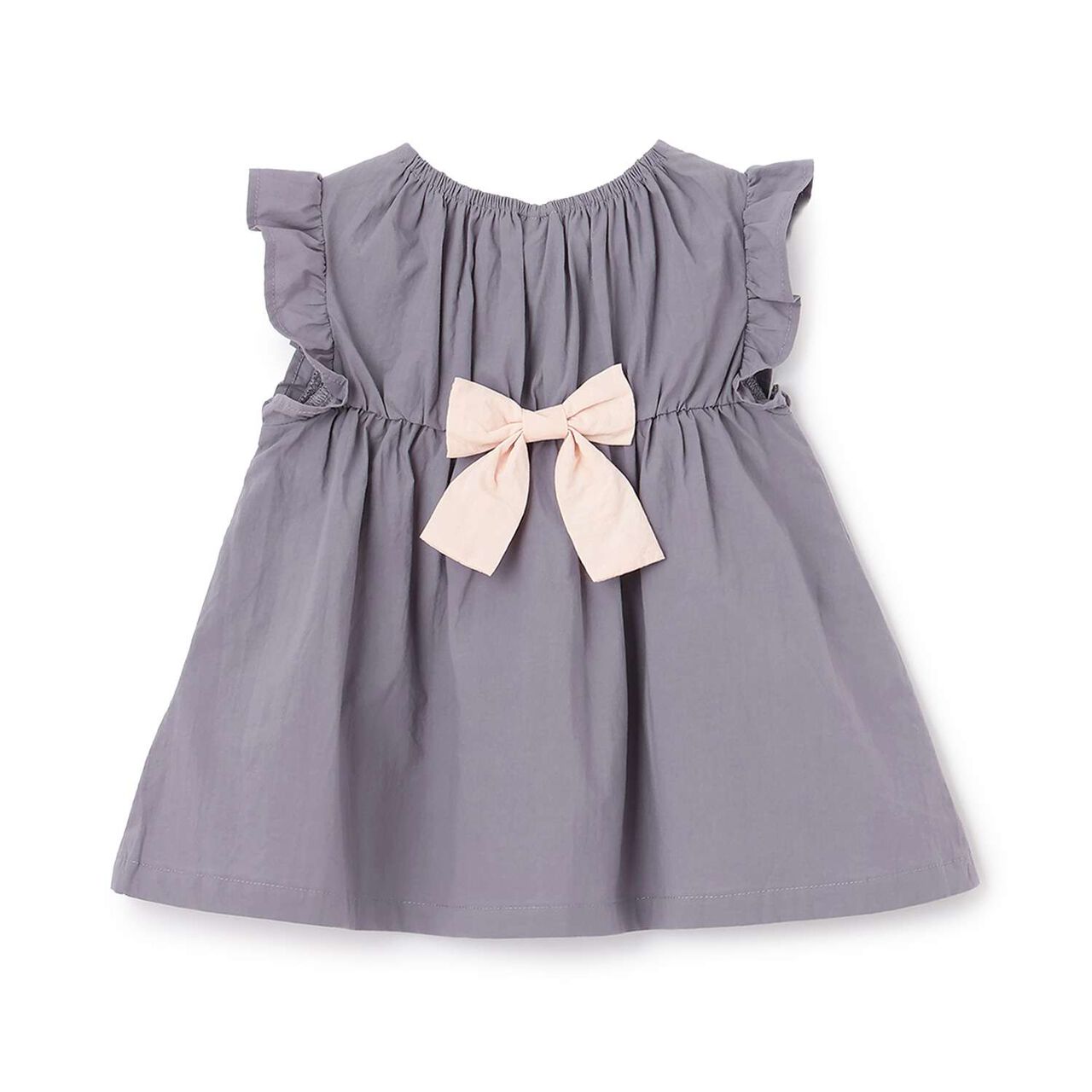 Link Strawberry Embroidery Shirred Tunic,Blue gray, large image number 9