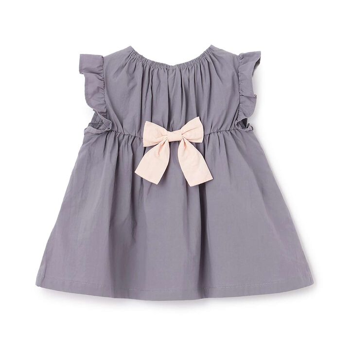 Link Strawberry Embroidery Shirred Tunic,Blue gray, medium image number 9