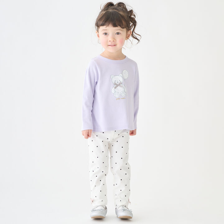 [Affordable] GIRLS 10-length Leggings,Off white, medium image number 0