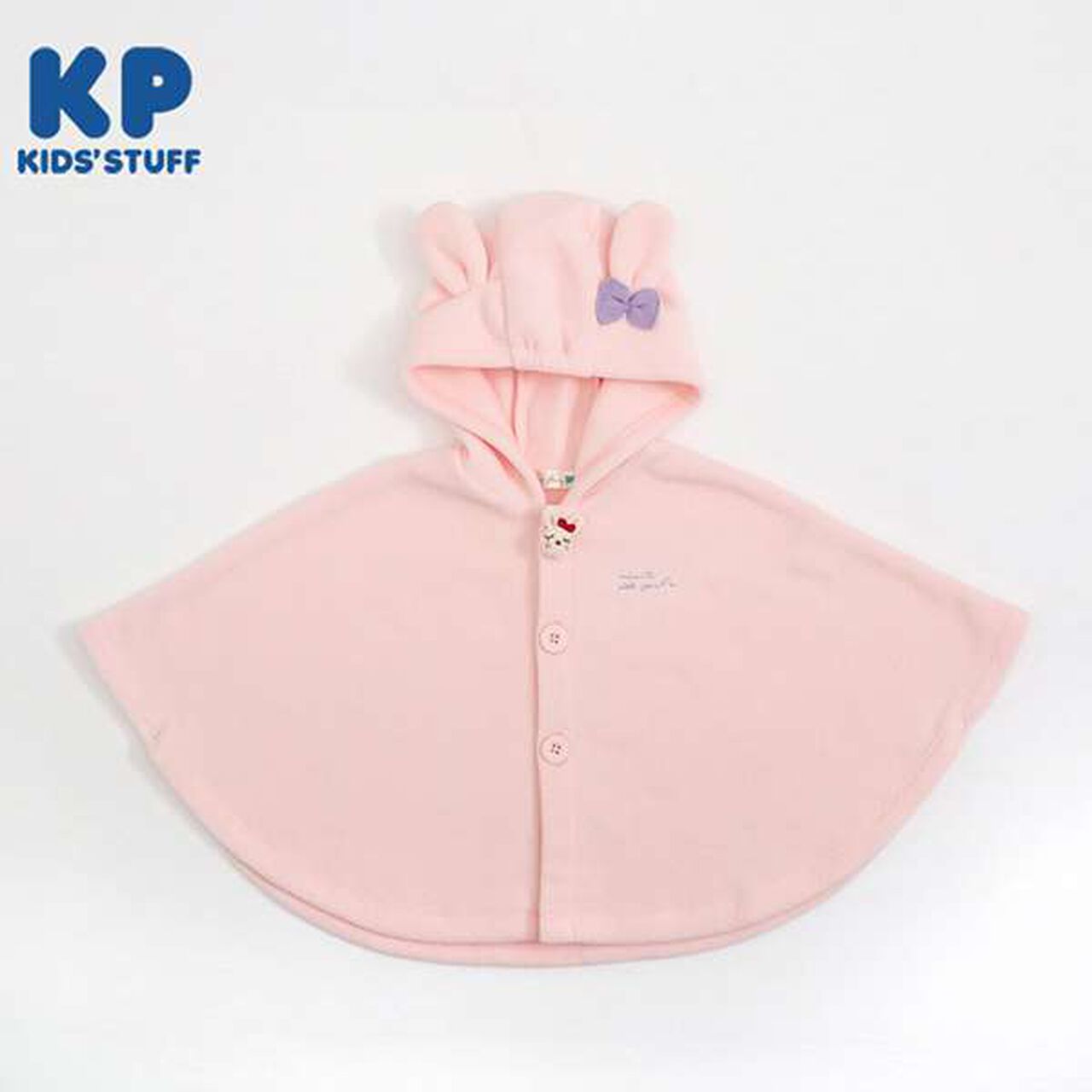 KP Fleece Cape with Amigurumi Bunny,Pink, large image number 0