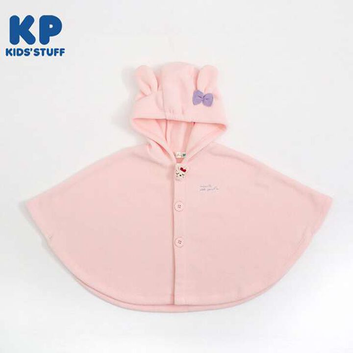 KP Fleece Cape with Amigurumi Bunny,Pink, medium image number 0