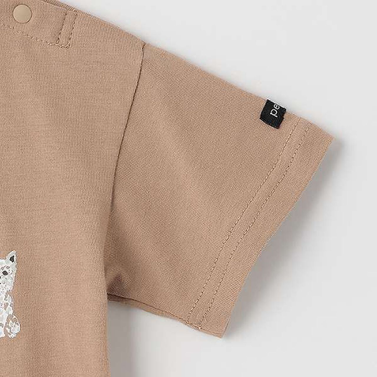 Anti-Stain Dog Graphic Short Sleeve T-Shirt,Lavender, large image number 5