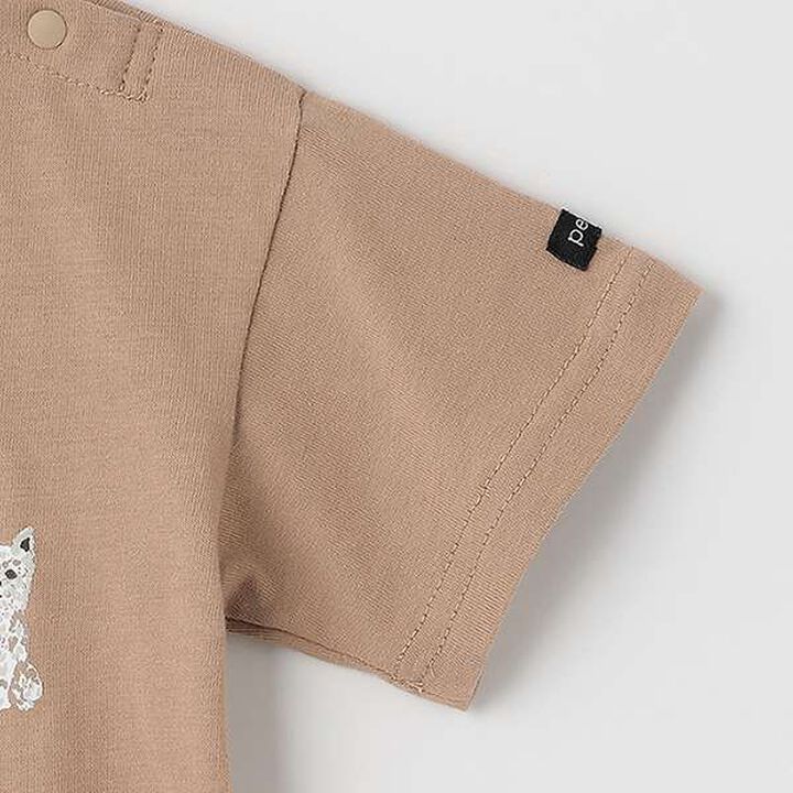 Anti-Stain Dog Graphic Short Sleeve T-Shirt,Lavender, medium image number 5