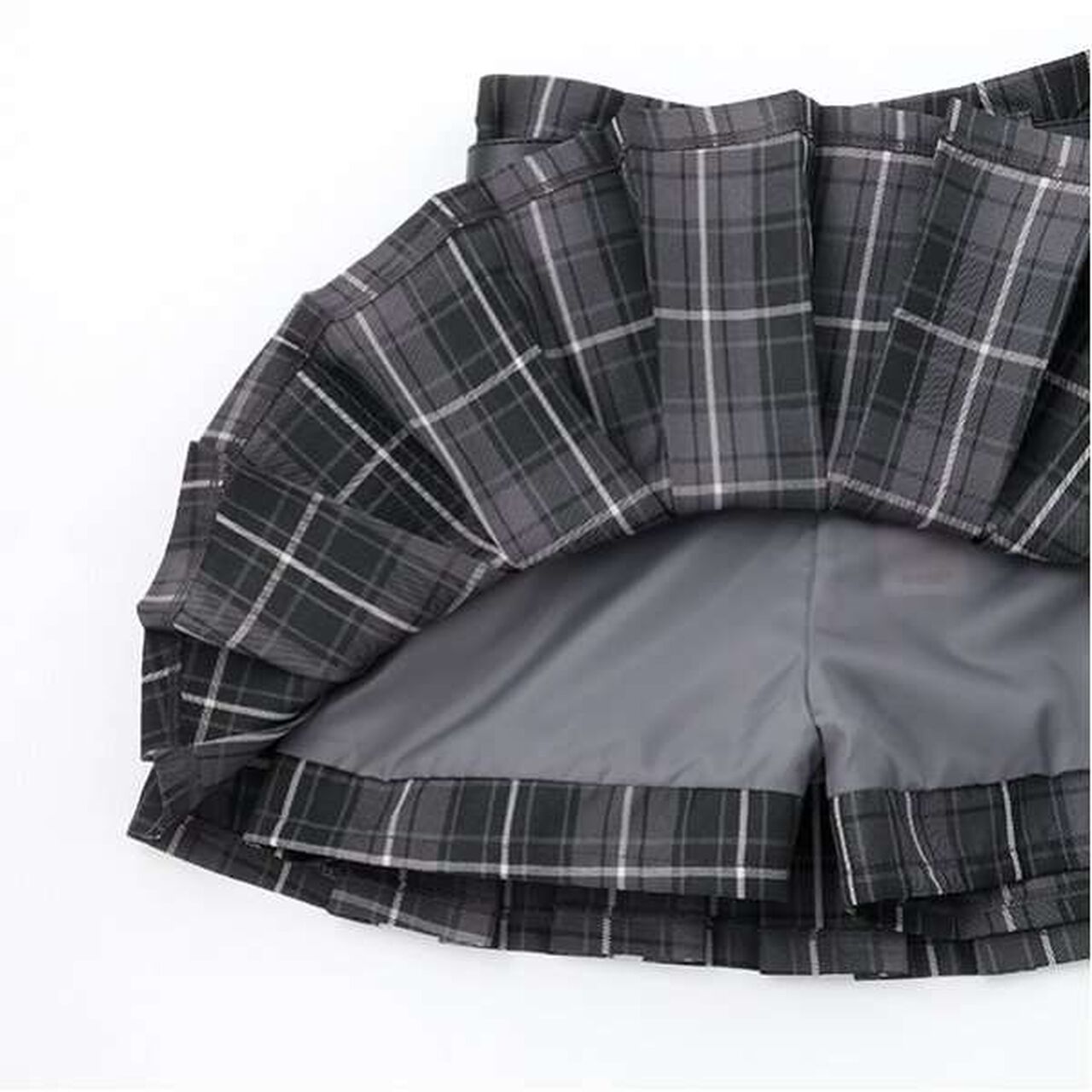 Pleated Skirt with Belt (Includes Shorts),Black, large image number 16