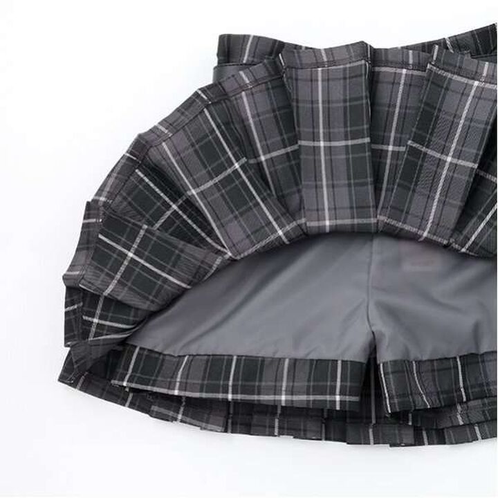Pleated Skirt with Belt (Includes Shorts),Black, medium image number 16