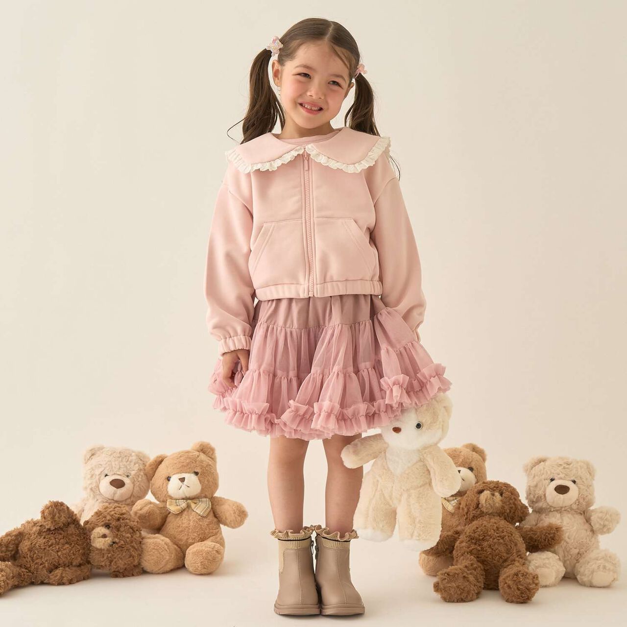 [Lycee Mine Ballet Series] Coordinatable Setup Sailor Collar Full-Zip Sweatshirt,Light blue, large image number 20