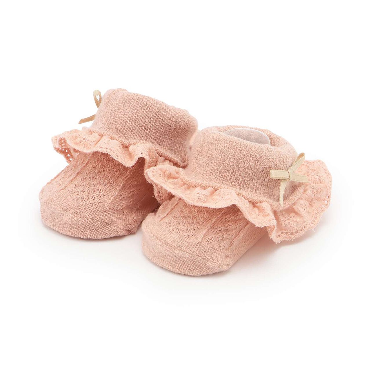 Folded Frill Cup Socks,Light pink, large image number 0