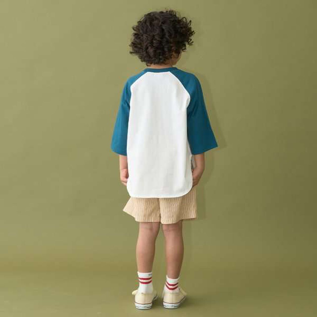 [Comfortable Jersey] Oversized 3/4 Sleeve Raglan T-Shirt,Mustard, large image number 21