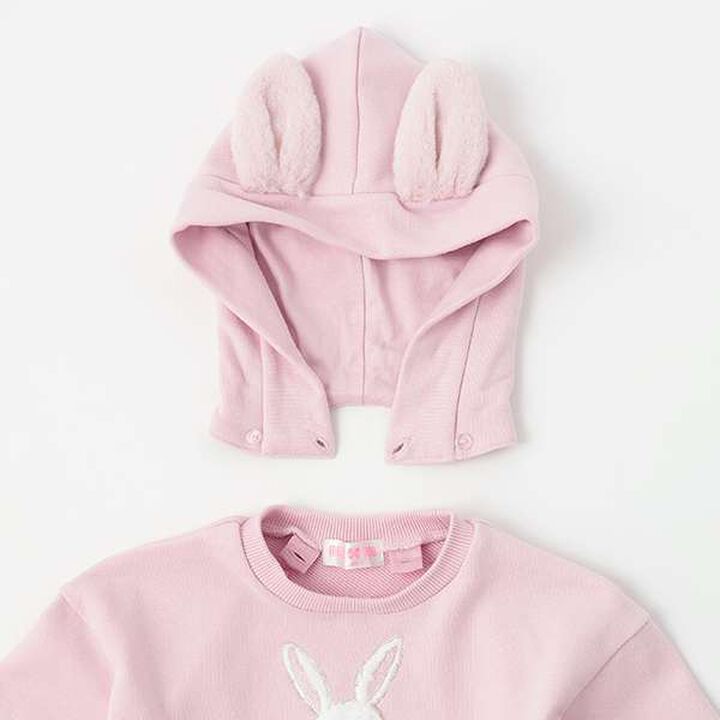 Animal Motif Hoodie One-Piece Dress,Lavender, medium image number 12