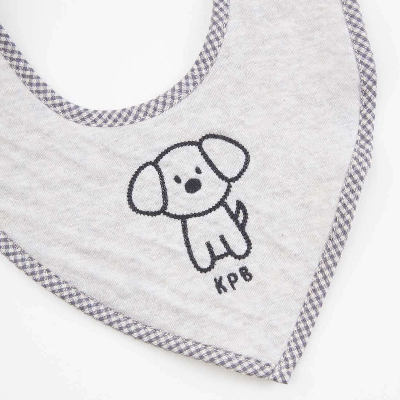 [Made in Japan] KPBOY Dog Motif 2-Piece Bib Set,Smoke white, large image number 4