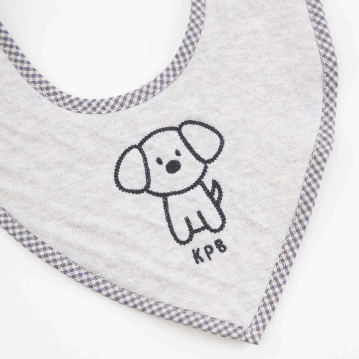 [Made in Japan] KPBOY Dog Motif 2-Piece Bib Set,Smoke white, medium image number 4