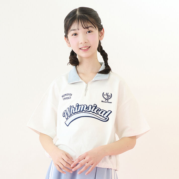 Half-Zip T-Shirt,White, medium image number 0